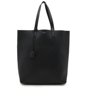 SAINT LAURENT PARIS YSL Yves Saint Laurent shoulder tote bag in black leather...
